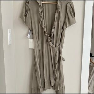 ARITZIA BNWT Sunday Best Sage Tie Dress -